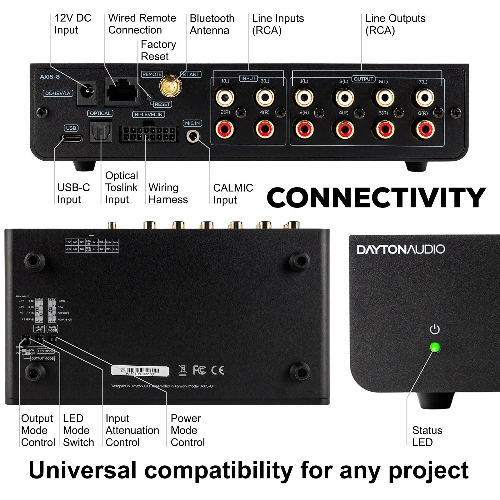 Dayton Audio AXIS-8 Digital Signal Processor with Sub Effects